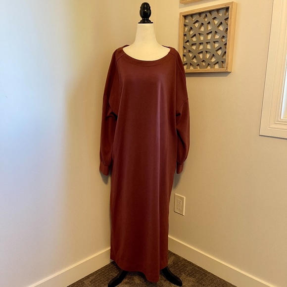 Prologue Long Wine coloured dress with Belt - Picture 6 of 10